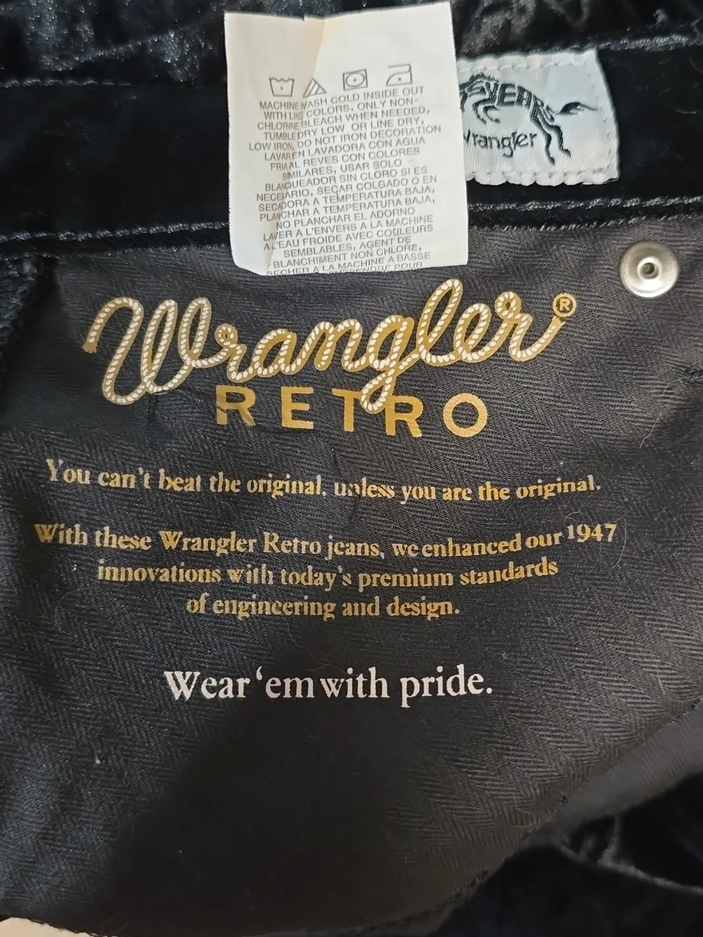 Wrangler Retro High Rise Flare Velvet Pants Size 31x32